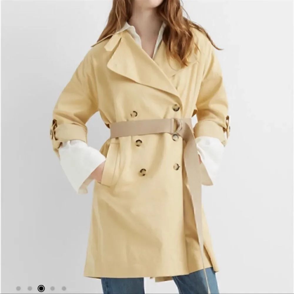 Club Monaco Belted Double Breasted Trench Coat